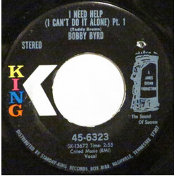 Bobby Byrd I Need Help (I Can't Do It Alone) VINYL 7" USED