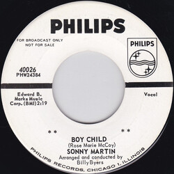 Sonny Martin (3) Boy Child / As Long As You Are Near USED VINYL 7INCH 45 RPM PROMO