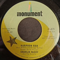 Charlie McCoy And The Escorts Harpoon Man / I'm Ready USED VINYL 7INCH 45 RPM PROMO