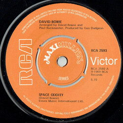 David Bowie Space Oddity USED VINYL 7INCH 45 RPM MAXI-SINGLE