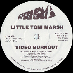 Little Toni Marsh Video Burnout USED VINYL 12INCH 33 S RPM PROMO