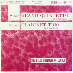 Carl Maria von Weber / Wolfgang Amadeus Mozart / Melos Ensemble Of London Grand Quintetto In B Flat / Trio In E Flat (Kegelstatt Trio) Vinyl LP USED