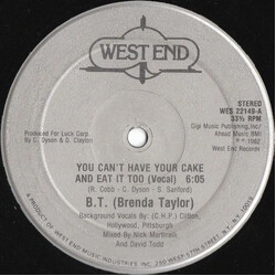 Brenda Taylor You Can't Have Your Cake And Eat It Too VINYL 12" USED