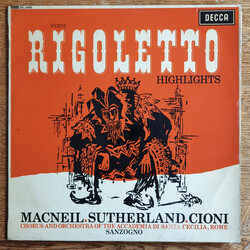 Giuseppe Verdi / Cornell Macneil / Joan Sutherland / Renato Cioni Rigoletto - Highlights Vinyl LP USED