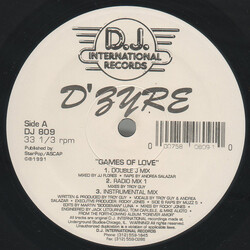 D'Zyre Games Of Love USED VINYL 12INCH 33 S RPM