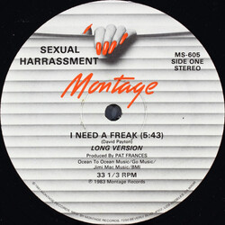 Sexual Harrassment I Need A Freak VINYL 12" USED