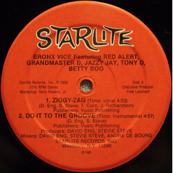 Bronx Vice / Red Alert / Grandmaster D (2) / Jazzy Jay / Tony D. / Betty Boo (4) Ziggy-Zag USED VINYL 12INCH 33 S RPM STEREO
