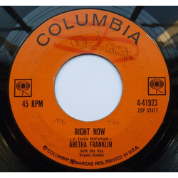 Aretha Franklin / The Ray Bryant Combo Right Now / Won't Be Long USED VINYL 7INCH 45 RPM SINGLE