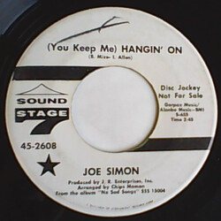 Joe Simon (You Keep Me) Hangin' On / Long Hot Summer USED VINYL 7INCH 45 RPM PROMO