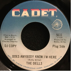 The Dells Does Anybody Know I'm Here USED VINYL 7INCH 45 RPM SINGLE PROMO