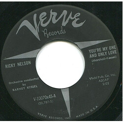 Ricky Nelson (2) / Barney Kessel You're My One And Only Love / Honey Rock USED VINYL 7INCH 45 RPM SINGLE
