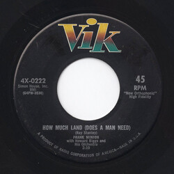 Frank Minion / Howard Biggs Orchestra How Much Land (Does A Man Need) / Please Send Her Back To Me USED VINYL 7INCH 45 RPM SINGLE