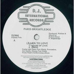 Paris Brightledge Learn To Love VINYL 12" USED