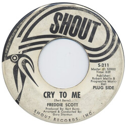 Freddie Scott (2) Cry To Me / No One Could Ever Love You USED VINYL 7INCH 45 RPM SINGLE PROMO