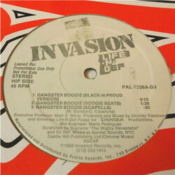 Life-N-Def Gangster Boogie USED VINYL 12INCH 45 RPM PROMO