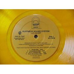 Ruffnexx Sound System Luv Bump USED VINYL 12INCH 33 S RPM PROMO