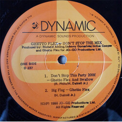 Ghetto Flex Don't Stop The Mix USED VINYL 12INCH 33 S RPM