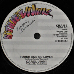 Carol Jiani Touch And Go Lover USED VINYL 7INCH 45 RPM SINGLE