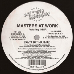 Masters At Work / India I Can't Get No Sleep VINYL 12" USED