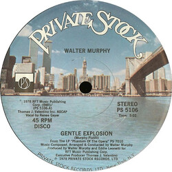 Walter Murphy Gentle Explosion / Dance Your Face Off VINYL 12" USED