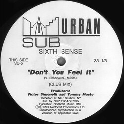 Sixth Sense Don't You Feel It VINYL 12" USED