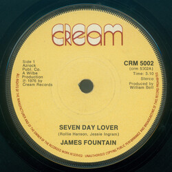 James Fountain Seven Day Lover / Malnutrition USED VINYL 7INCH 45 RPM SINGLE