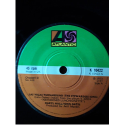 Daryl Hall & John Oates Las Vegas Turnaround (The Stewardess Song) Vinyl 7" USED