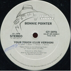 Bonnie Pointer Your Touch USED VINYL 12INCH 33 S RPM