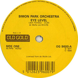 The Simon Park Orchestra / The Brighouse And Rastrick Brass Band Eye Level USED VINYL 7INCH 45 RPM SINGLE STEREO MONO