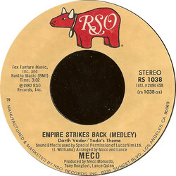 Meco Monardo Empire Strikes Back (Medley) (Darth Vader/Yoda's Theme) USED VINYL 7INCH SINGLE 45 RPM