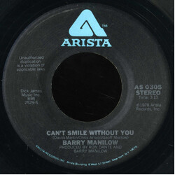 Barry Manilow Can't Smile Without You USED VINYL 7INCH 45 RPM SINGLE STEREO