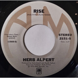 Herb Alpert Rise USED VINYL 7INCH 45 RPM SINGLE STEREO