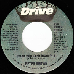Peter Brown (2) Crank It Up (Funk Town) Pt. 1 USED VINYL 7INCH 45 RPM SINGLE
