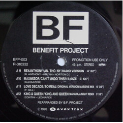 Various Benefit Project 3 USED VINYL 12INCH 45 RPM PROMO
