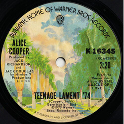 Alice Cooper Teenage Lament '74 VINYL 7" USED