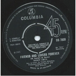 Nancy Ames Friends And Lovers Forever USED VINYL 7INCH 45 RPM SINGLE