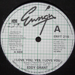 Eddy Grant I Love You, Yes, I Love You USED VINYL 12INCH