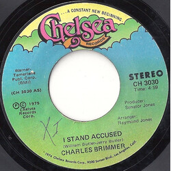 Charles Brimmer I Stand Accused / Love Me In Your Own Way USED VINYL 7INCH 45 RPM STYRENE STEREO