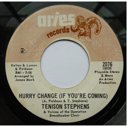 Tennyson Stephens / The Operation Breadbasket Orch. & Choir Hurry Change (If You're Coming) / Baby, I'm A Fool For You USED VINYL 7INCH 45 RPM SINGLE