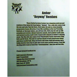 Amber Anyway (Remixes) USED VINYL 12INCH 33 S RPM PROMO