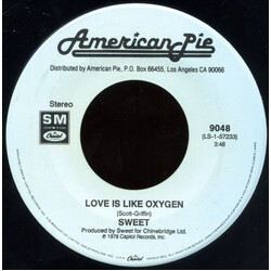 The Sweet / Quicksilver Messenger Service Love Is Like Oxygen / Fresh Air USED VINYL 7INCH 45 RPM