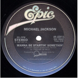 Michael Jackson Wanna Be Startin' Somethin' USED VINYL 12INCH 33 S RPM