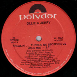 Ollie And Jerry Breakin'... There's No Stopping Us VINYL 12" USED