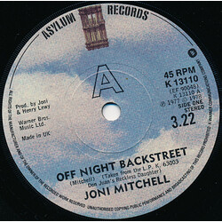 Joni Mitchell Off Night Backstreet USED VINYL 7INCH 45 RPM