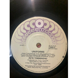 Pete Townshend Uniforms USED VINYL 7INCH 45 RPM SINGLE