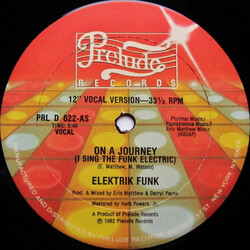 Elektrik Funk On A Journey (I Sing The Funk Electric) USED VINYL 12INCH 33 S RPM