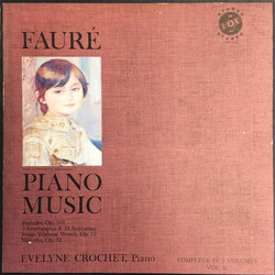 Gabriel Fauré / Evelyne Crochet Faure Piano Music, Vol. II (of Two) Vinyl LP USED