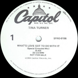 Tina Turner What's Love Got To Do With It (Special Extended Mix) VINYL 12" USED