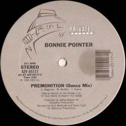 Bonnie Pointer Premonition USED VINYL 12INCH 33 S RPM