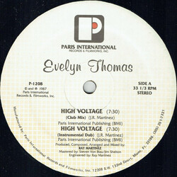 Evelyn Thomas High Voltage USED VINYL 12INCH 33 S RPM STEREO